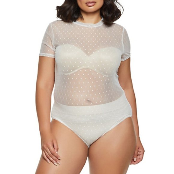 White Mesh Bodysuit - Picture 1 of 1